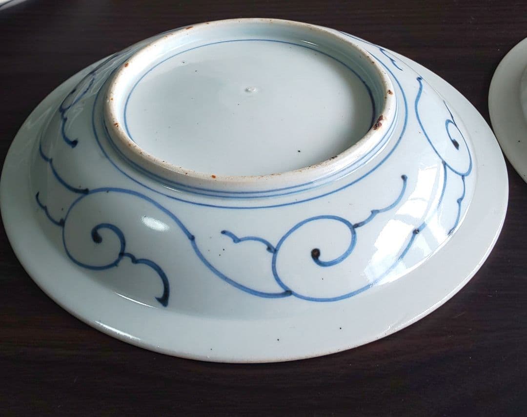 古伊万里 青白磁山水図 平皿5枚セット