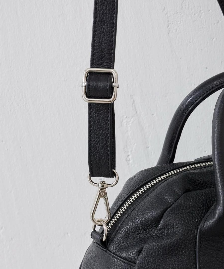 BEARDSLEY ラウンドミニボストンバック　ブラック