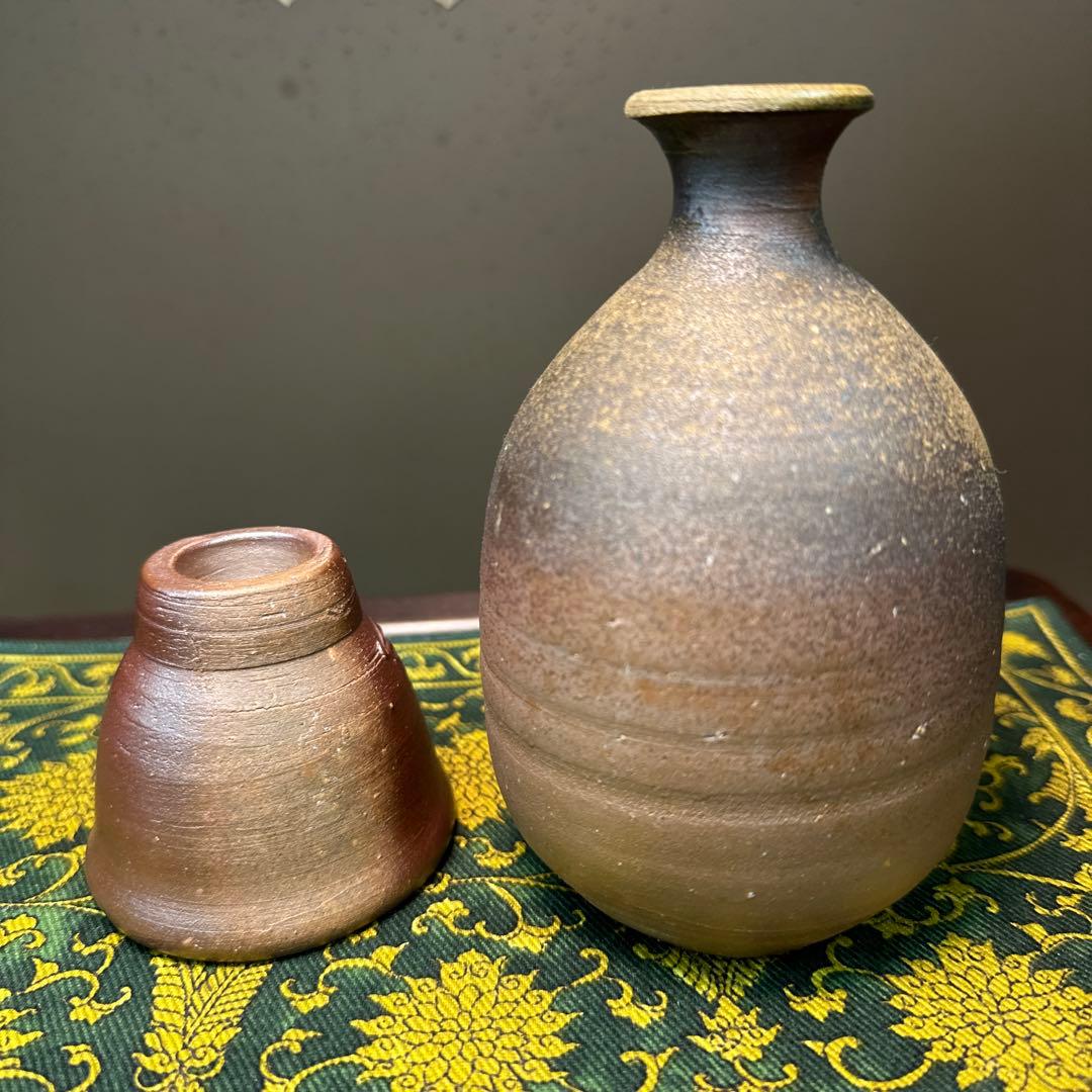 備前焼，人間国宝，藤原雄？，酒器セート