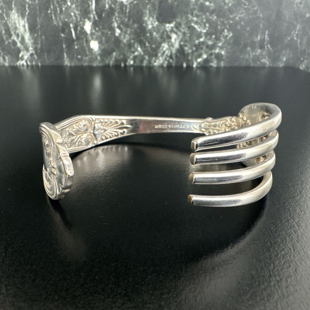 一点物　希少　オールド　ティファニー　ブレス　フォークバングル　シルバー　y2k