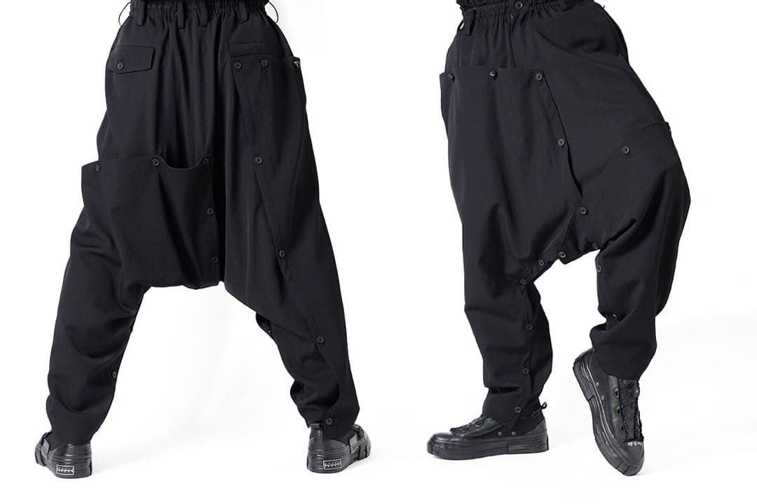 目玉カバーサルエルパンツ　ヨウジヤマモトプールオム