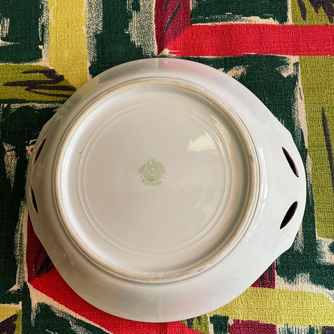 貴重品！オールドノリタケ　ハンドペイント燕と風景画アンティーク食器/明治大正時代