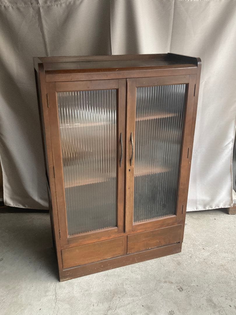 美*桜様 古道具　本棚　ガラスキャビネット