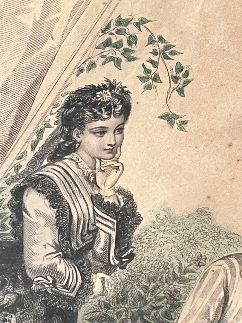 【美品】アンティーク LA MODE ILLUSTRÉE 黒フレーム[3673]