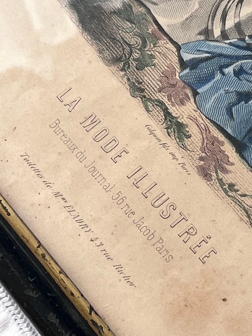 【美品】アンティーク LA MODE ILLUSTRÉE 黒フレーム[3673]