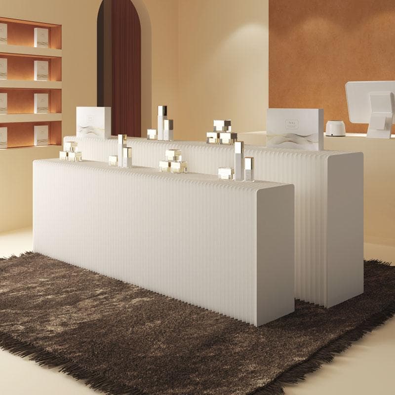 ディスプレイラック展示台セット陳列台 組立不要 折りたたみ長さ2-3ｍ幅42㎝