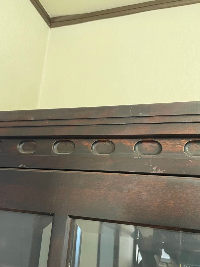 送料無料　北海道民芸家具/キャビネット/食器棚/本棚/カップボード