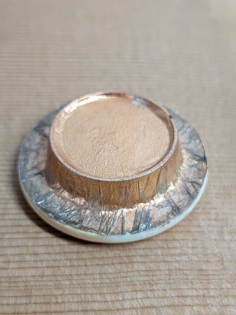 60【美品】粉引写 四滴茶入 平安五祥造 共箱