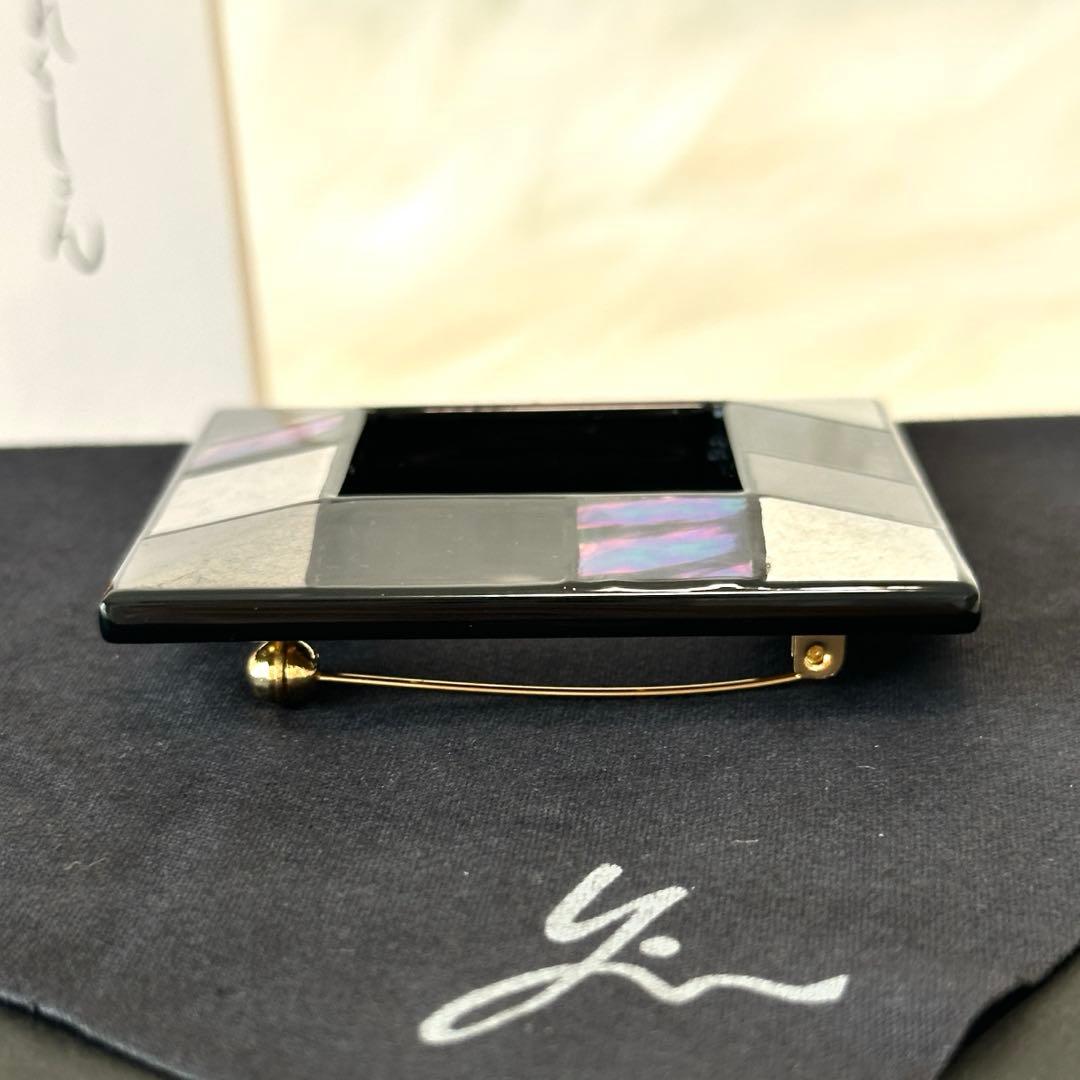 新品未使用✨坂本これくしょん 螺鈿モザイク ブローチ 坂本理恵 うるし 金箔