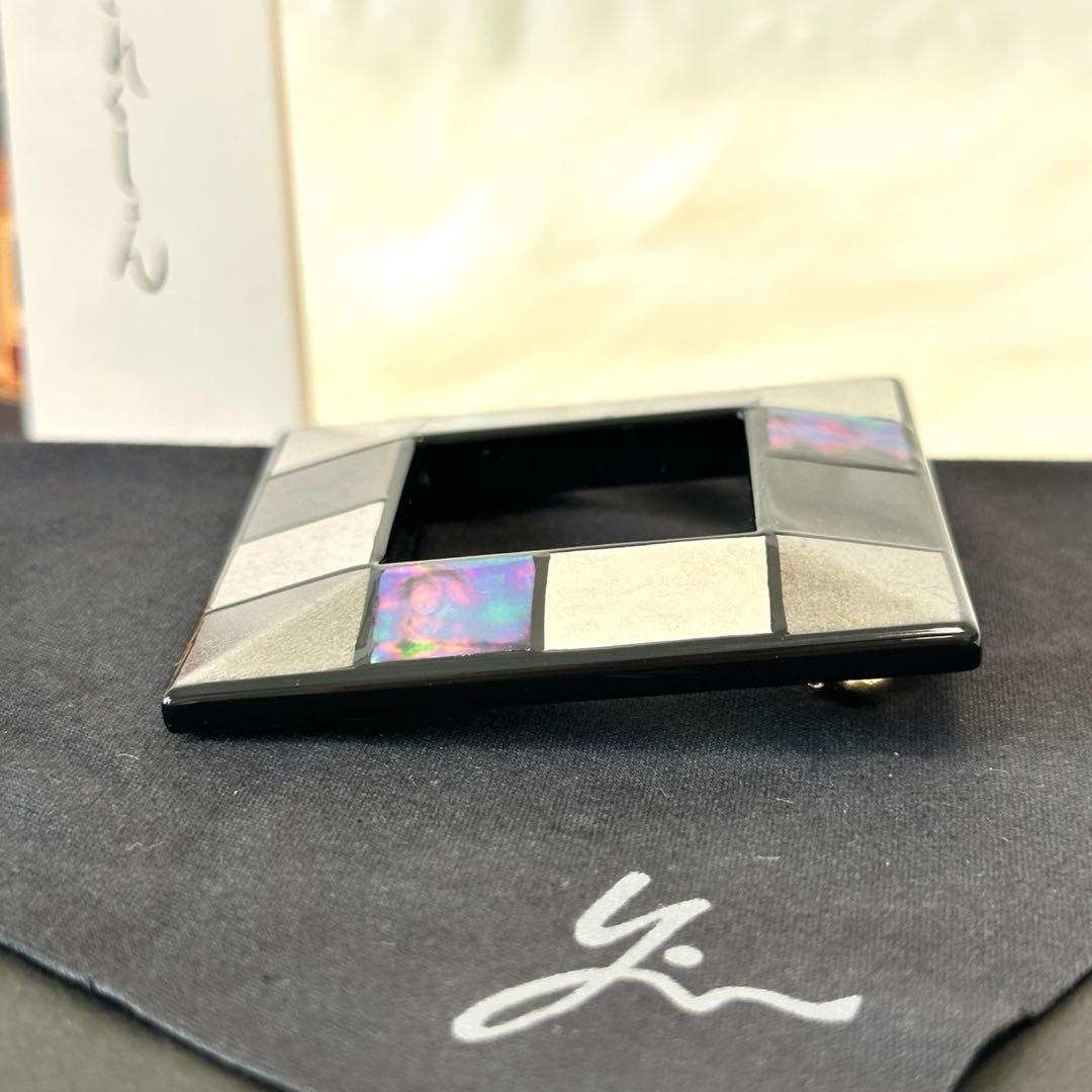 新品未使用✨坂本これくしょん 螺鈿モザイク ブローチ 坂本理恵 うるし 金箔