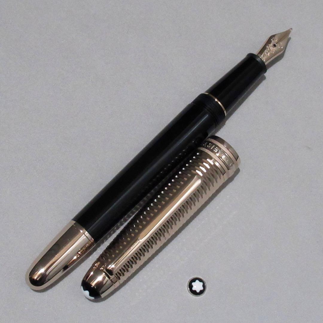 モンブラン 万年筆 145 ジオメトリー シャンパンゴールド 132505