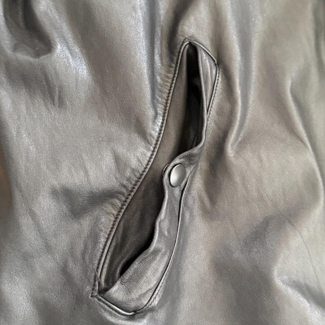 Sisii 牛革レザー MA-1 M 黒 ウォッシャブル 日本製 シングル シシ