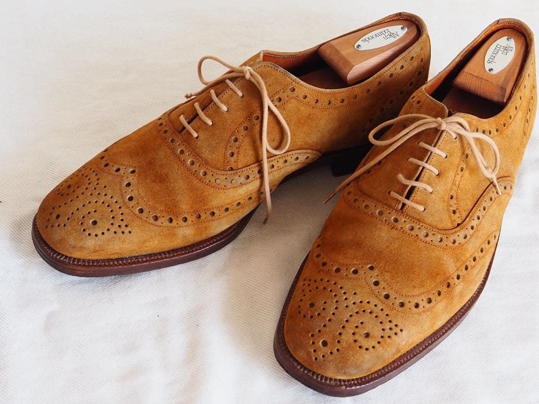 靴 70s Grenson Genuine Hippo shot wing tip