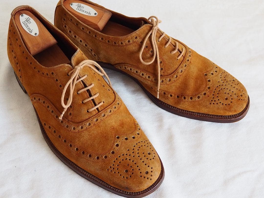 靴 70s Grenson Genuine Hippo shot wing tip