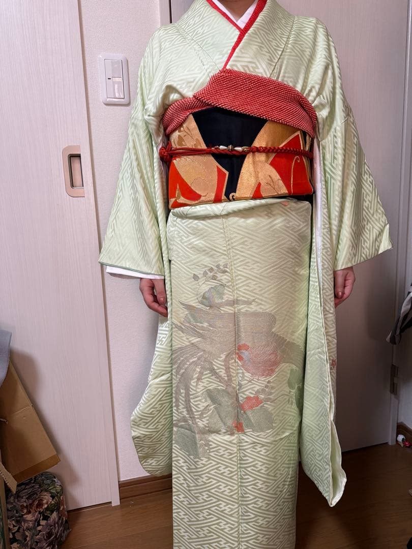 振袖フルセット◆身丈161◆豪華袋帯・長襦袢・小物一式・ショール・髪飾り付き◆