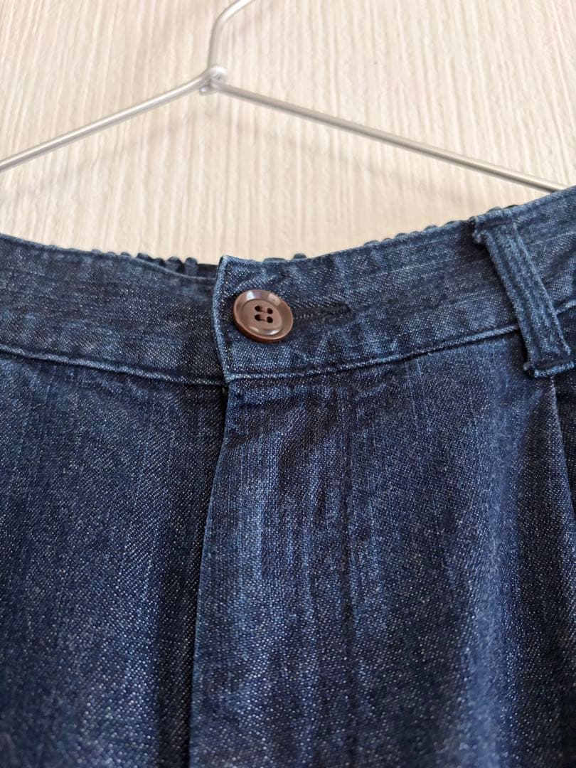 HARVESTY ワイドエッグデニムロングパンツ