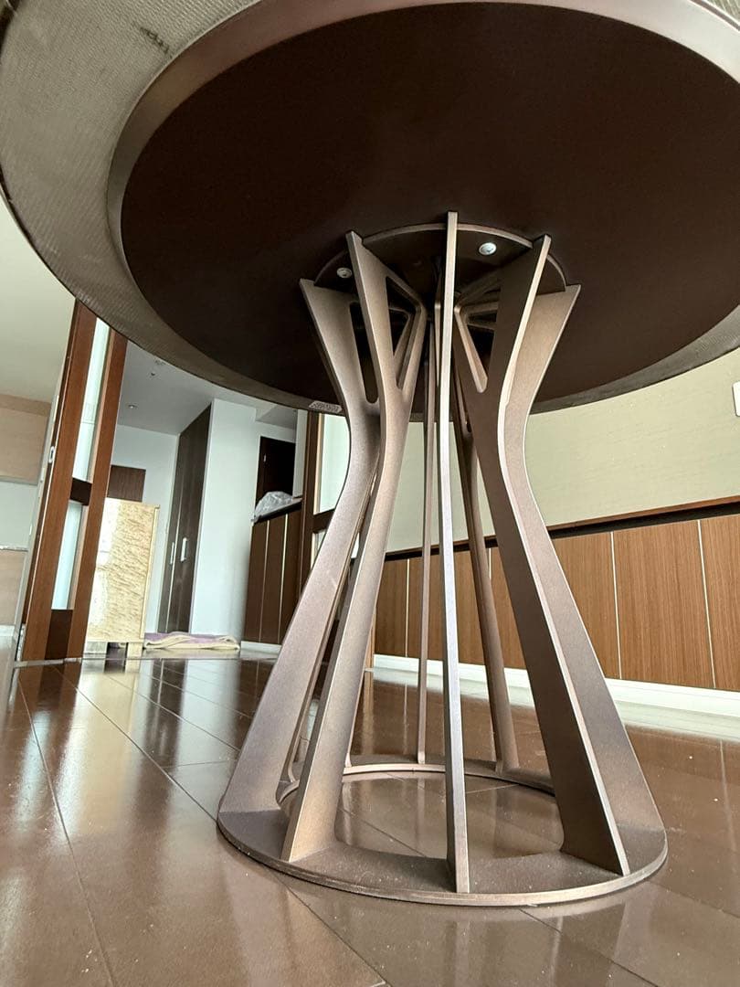 大塚家具　ダイニングテーブル　円形　大理石