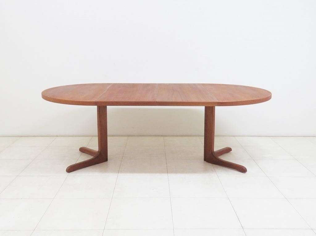 北欧 デンマーク ヴィンテージ エクステンション ダイニングテーブル チーク拡張