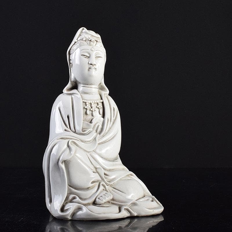 中国　徳化窯白磁　観音菩薩像　C　7889E
