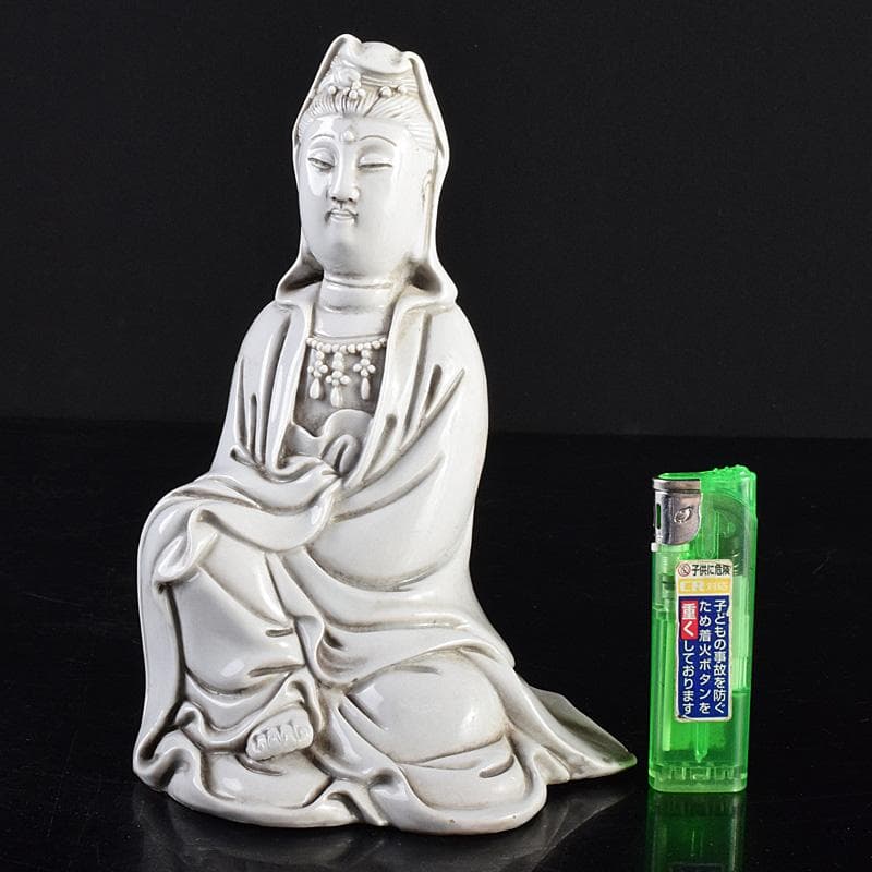 中国　徳化窯白磁　観音菩薩像　C　7889E