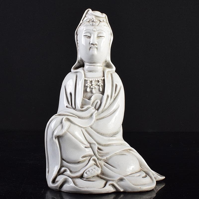 中国　徳化窯白磁　観音菩薩像　C　7889E