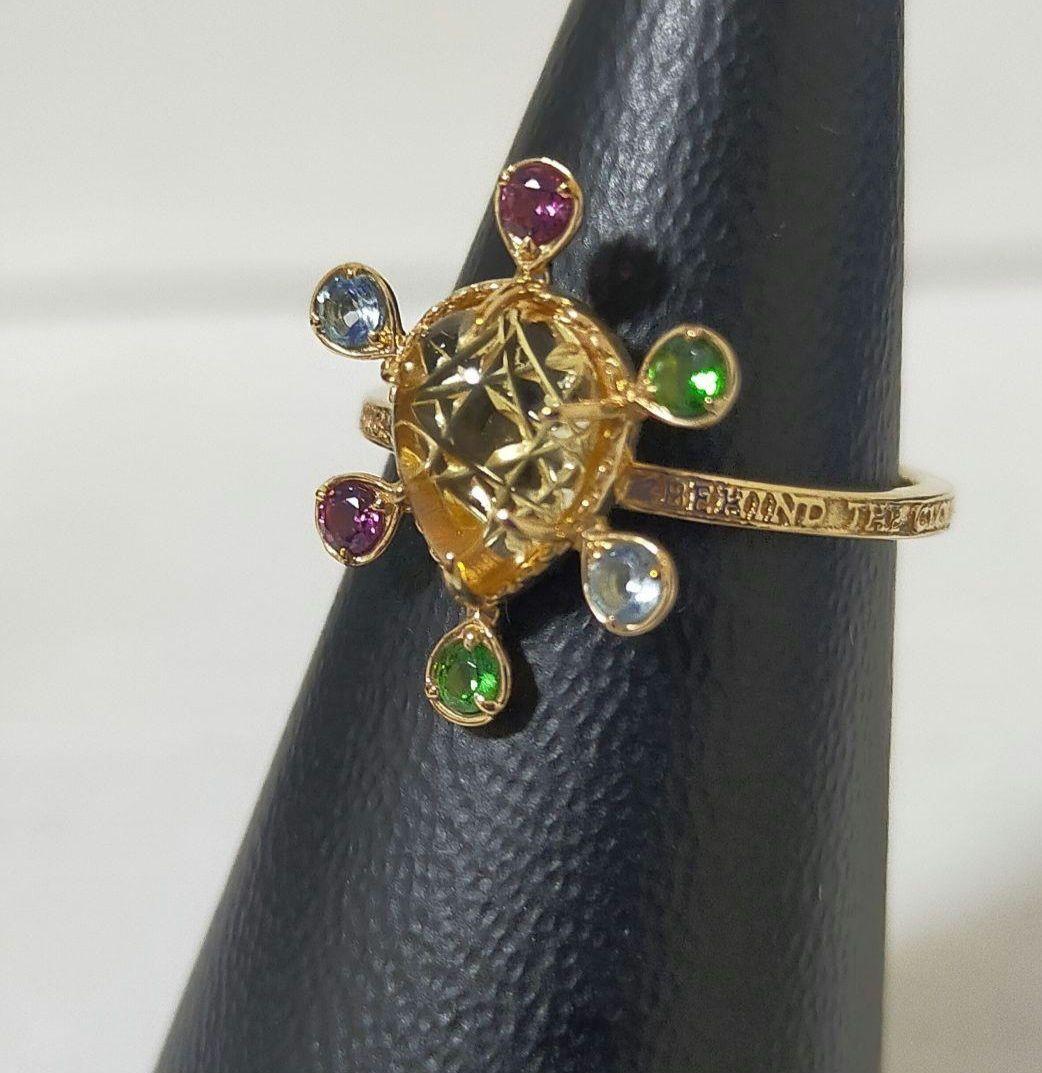 アガット K10 シトリン リング