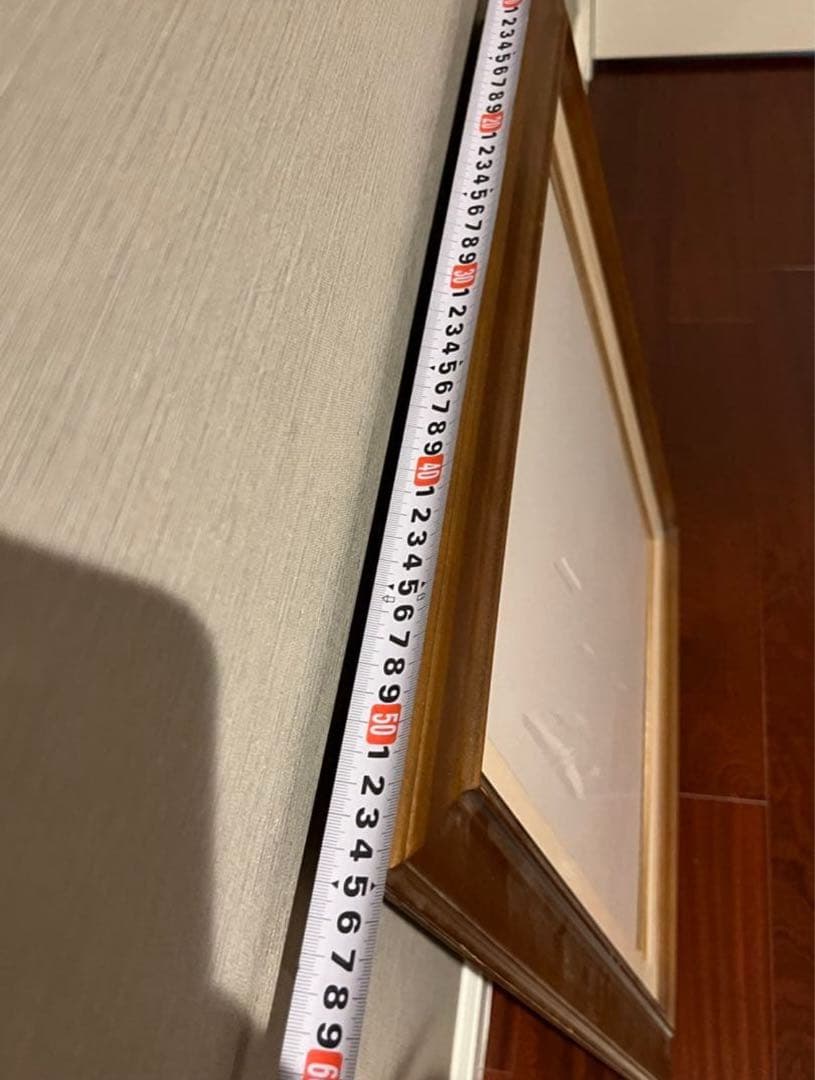 未使用 高級 特大 額縁 アンティーク ビンテージ 木製 紐