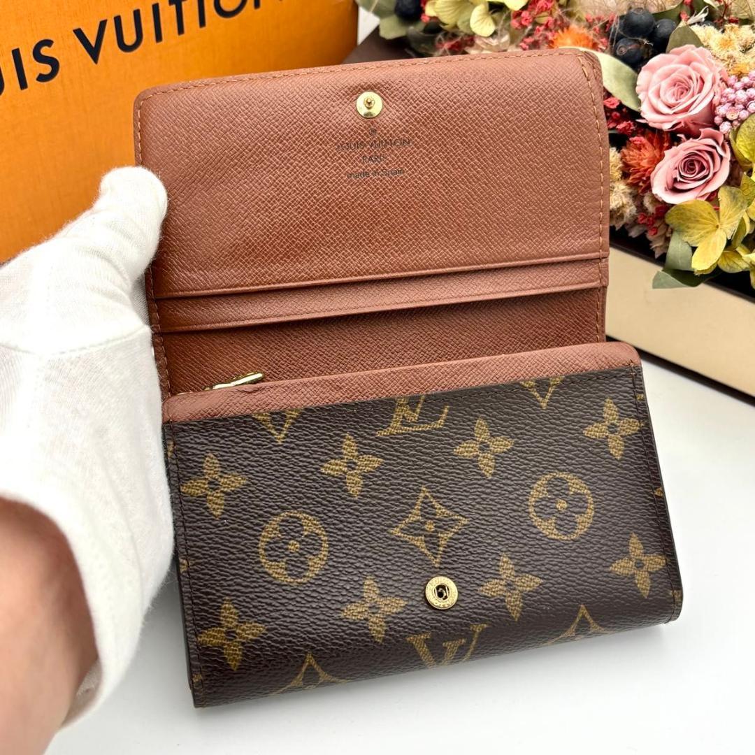 新型 ルイヴィトン モノグラム ポルトフォイユ トレゾール 財布 L字ファスナー