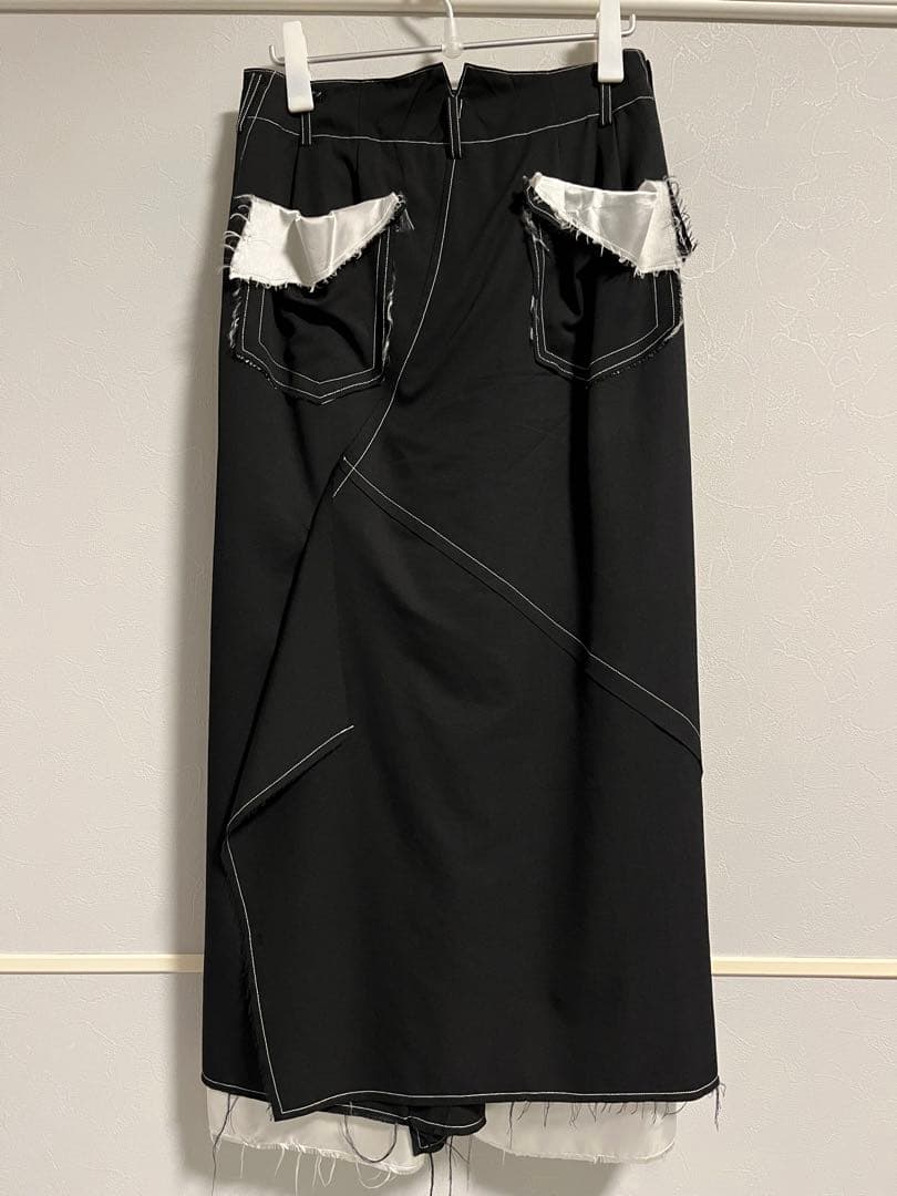 sulvam サルバム レイヤードスカートパンツ