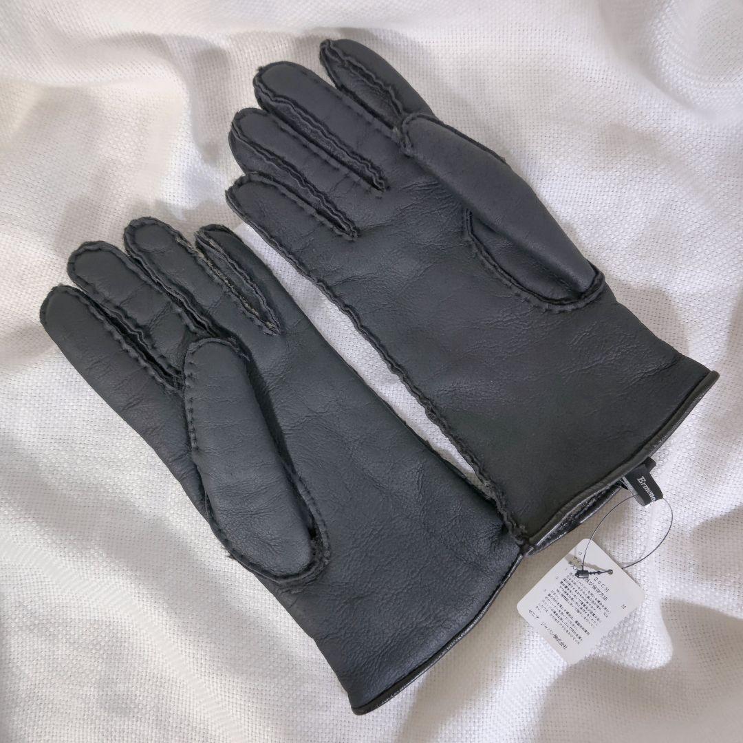 エルメネジルドゼニアErmenegildo Zegnaムートンレザーグローブ手袋