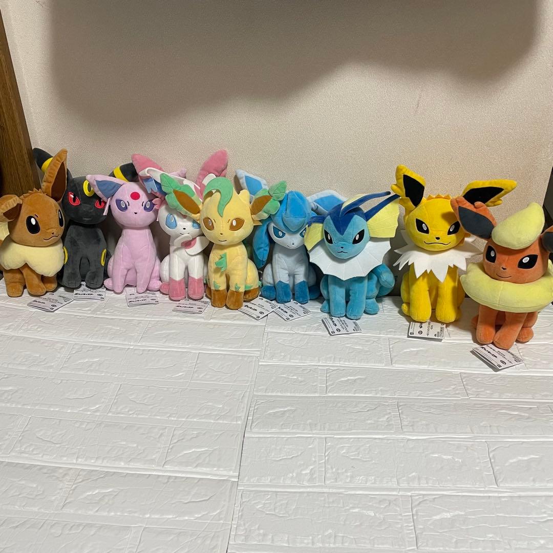 もふぐっとぬいぐるみ　イーブイフレンズセット全9体　タグあり