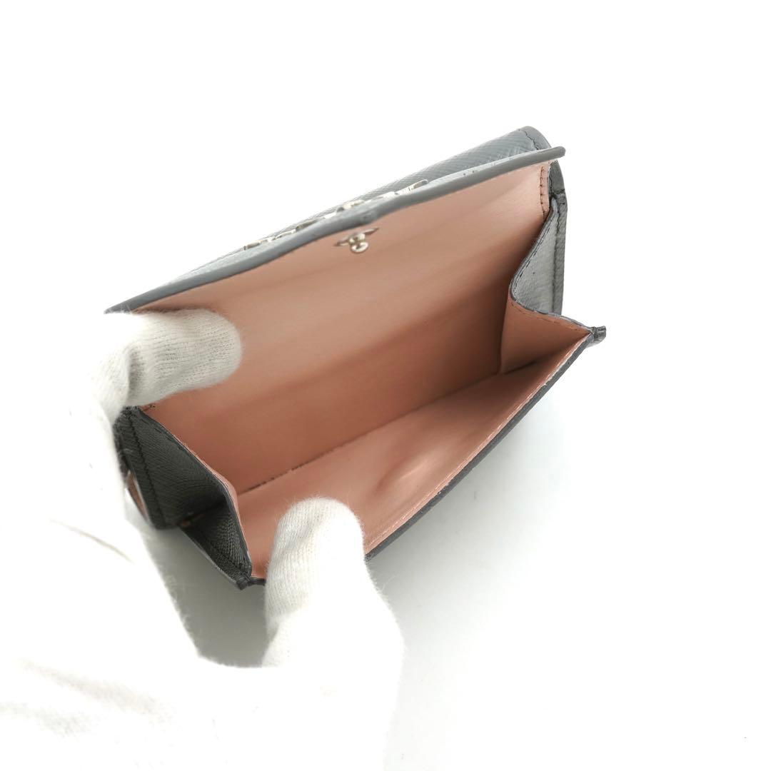 ✨未使用に近い✨　PRADA ミニ財布　サフィアーノレザー　バイカラー　三つ折り