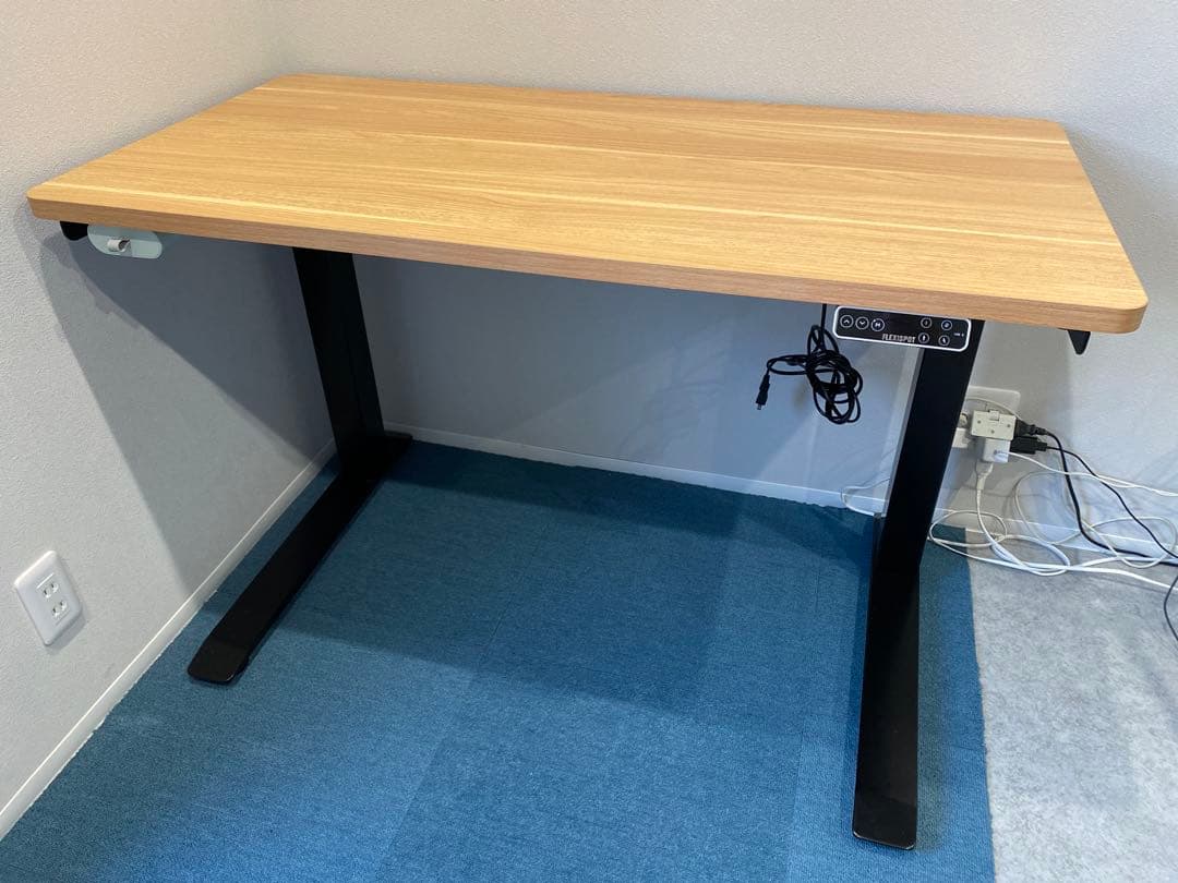 FlexiSpot E7 Pro 電動昇降デスク メープル天板付き 120cm