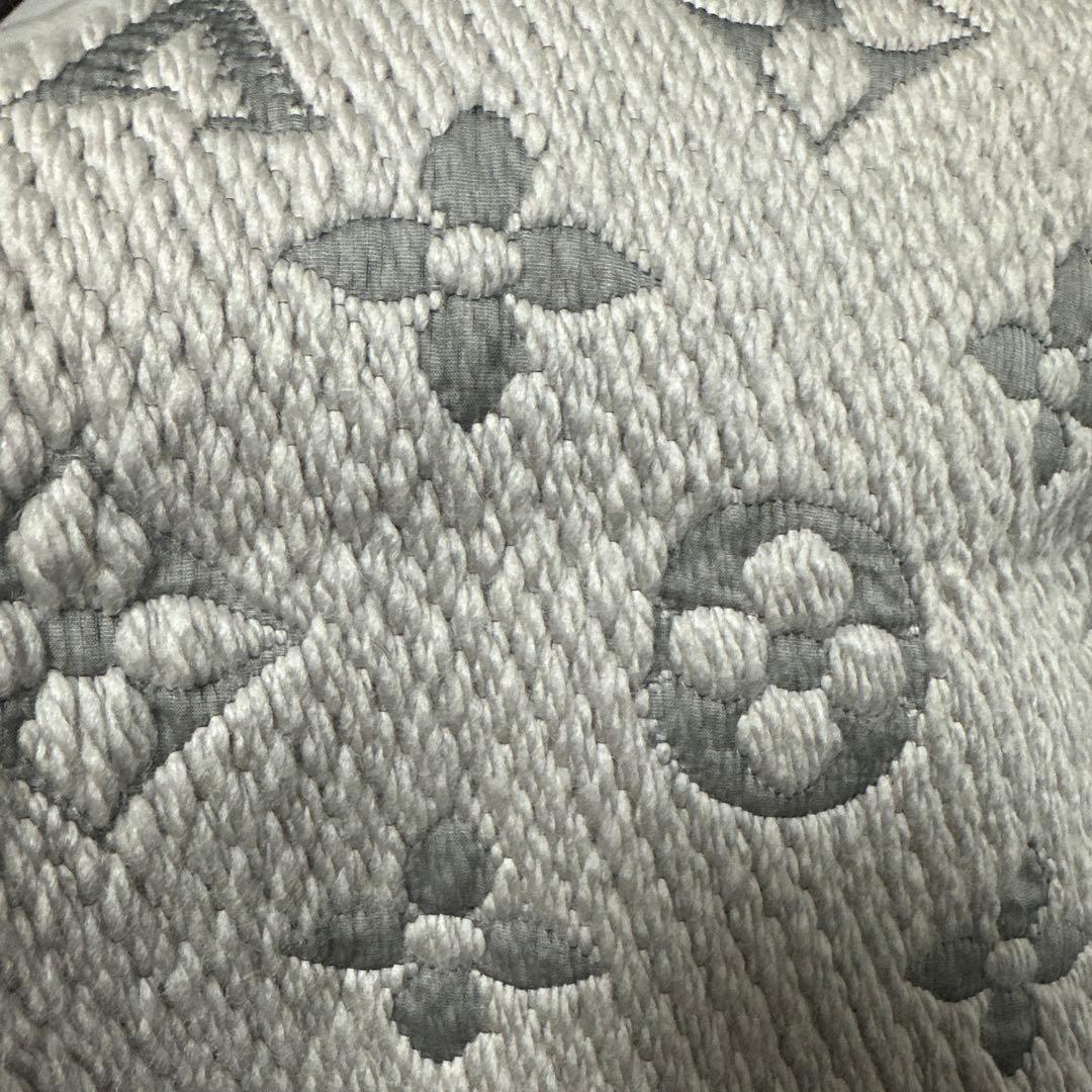 ルイヴィトン　ロゴマニア　マフラー　グレー