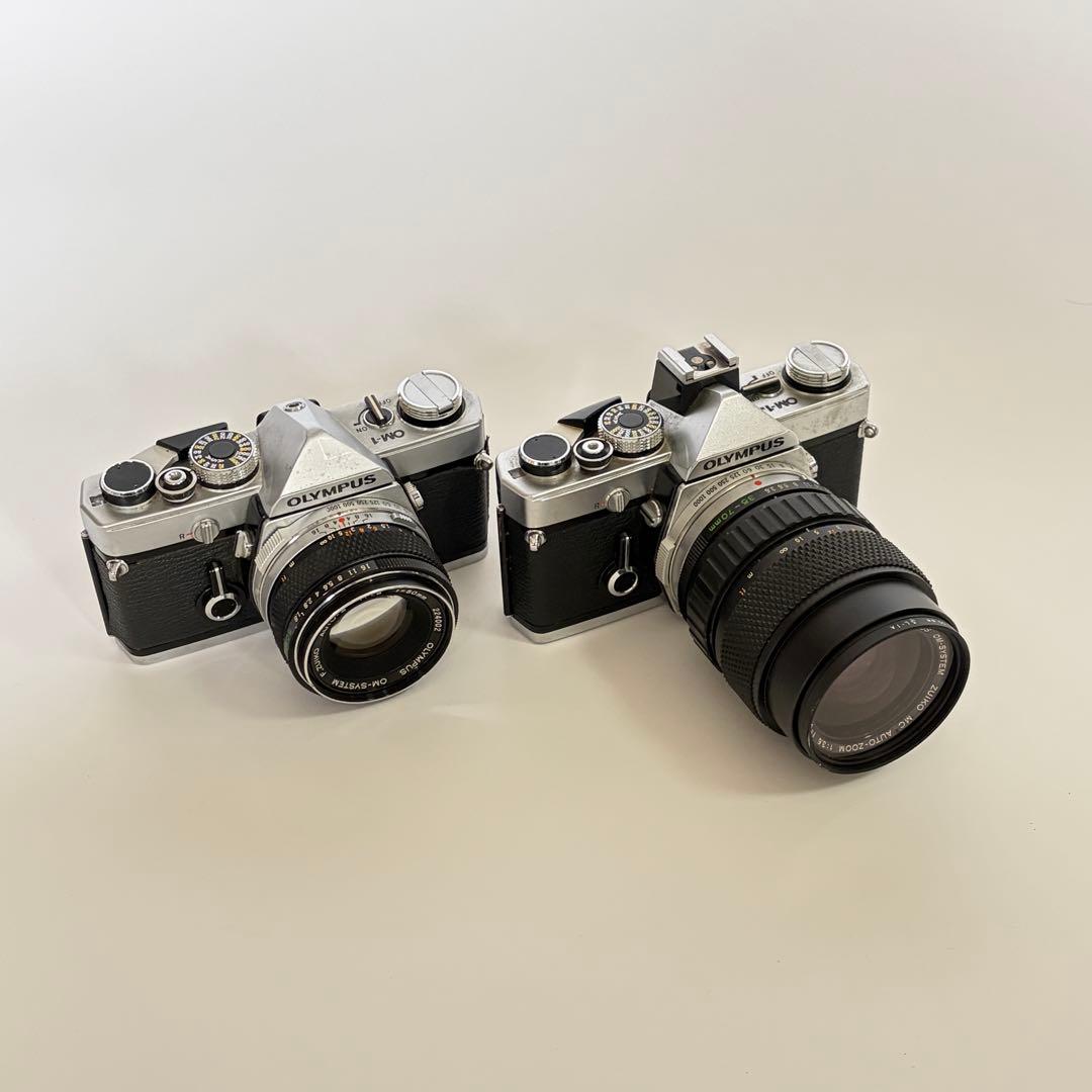 Olympus OM-1 とom-1n 一眼レフカメラ レンズ付き　ジャンク