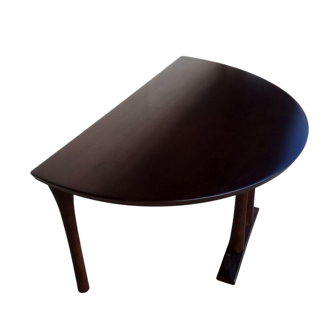 karimoku カリモク 半月 やや半円 ダイニングテーブル 食卓 ブラウン