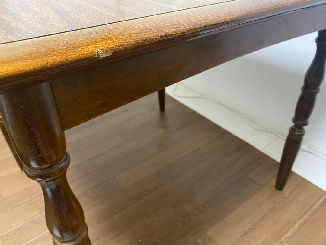 【送料込み】 飛騨産業 キツツキマーク ダイニングテーブル アンティーク 家具