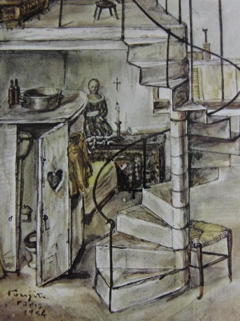 藤田嗣治、【Atelier】、希少な額装用画集より、厳選、新品額装、マット額装付