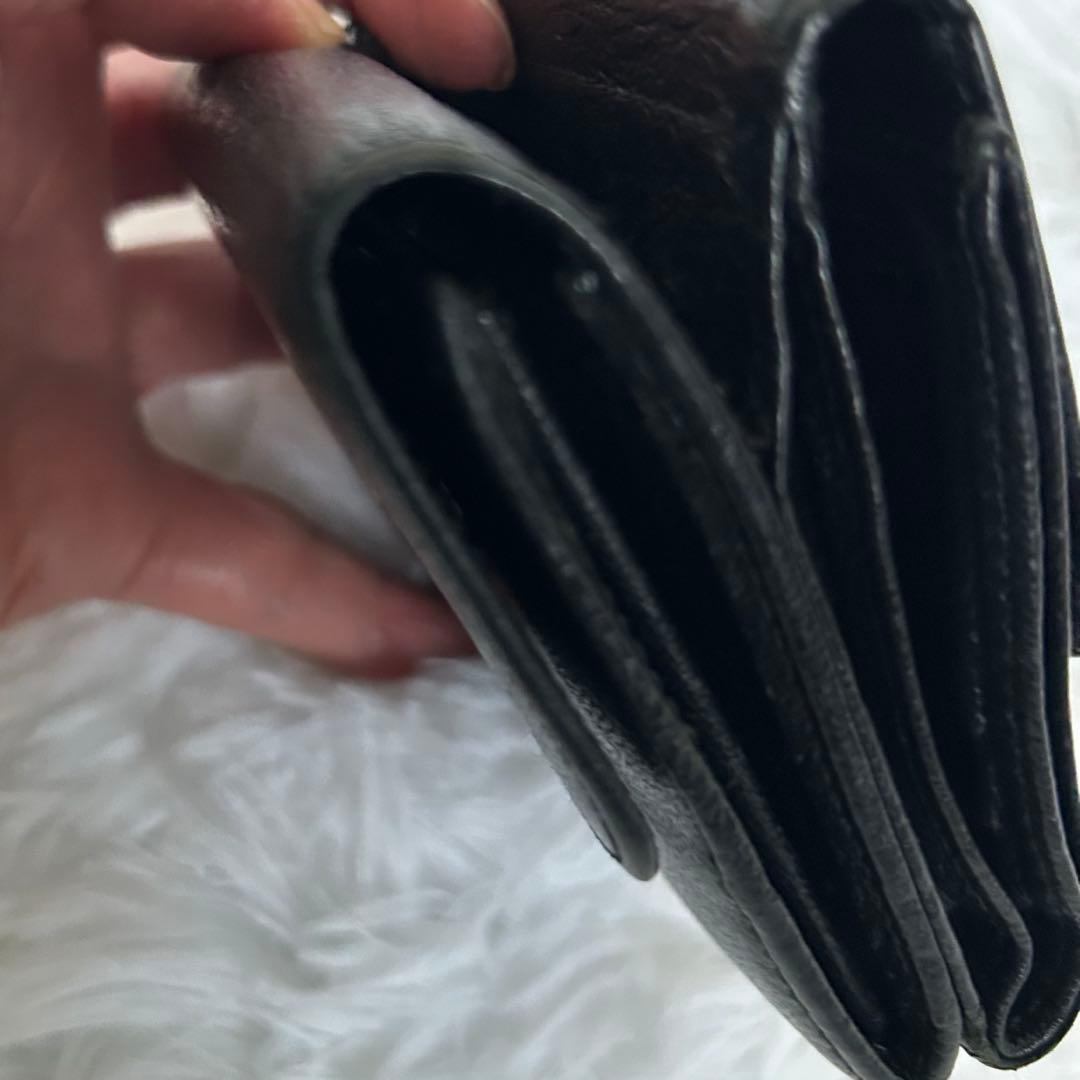 最終値下げ！CHANEL ブラック 二つ折り財布　ココマーク