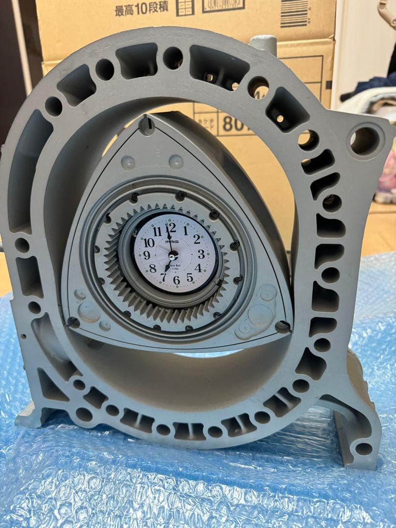 マツダ RX-7 ロータリーエンジン 13B 時計　置き時計　サビ処理