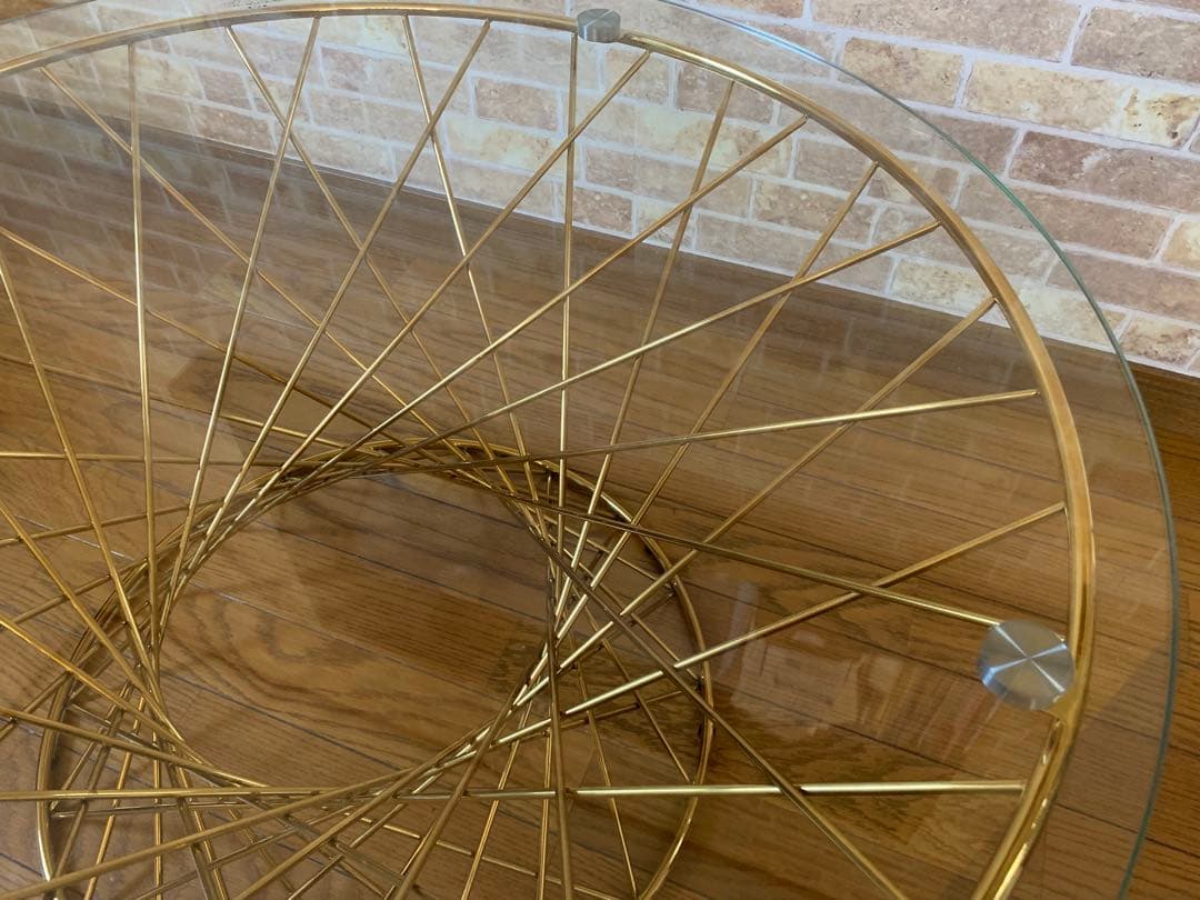 ちび助さま　Francfranc マーリア コーヒーテーブル クリア×ゴールド