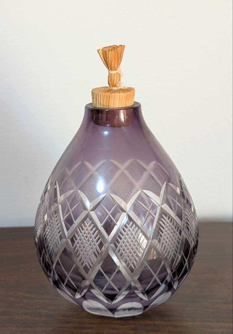 茶道具 / 菓子器】江戸切子　江戸紫　東太武朗 作