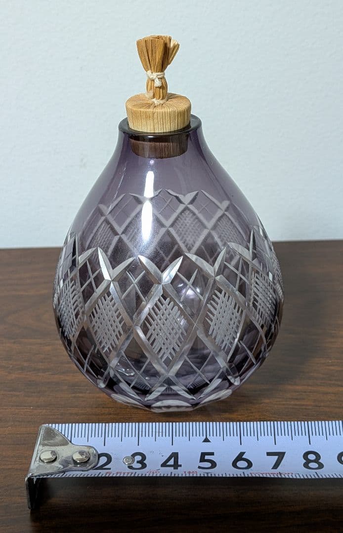 茶道具 / 菓子器】江戸切子　江戸紫　東太武朗 作