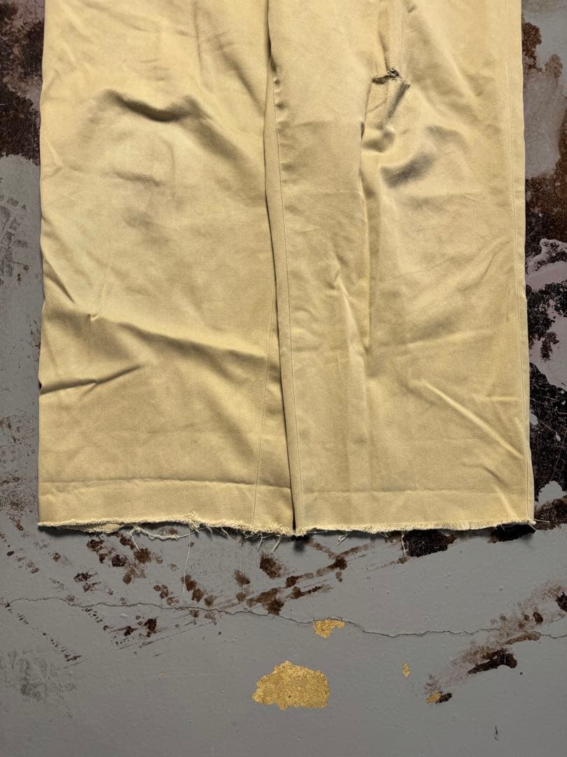 50s U.S.ARMY チノパンツ 尿素ボタン ミリタリー ヴィンテージ