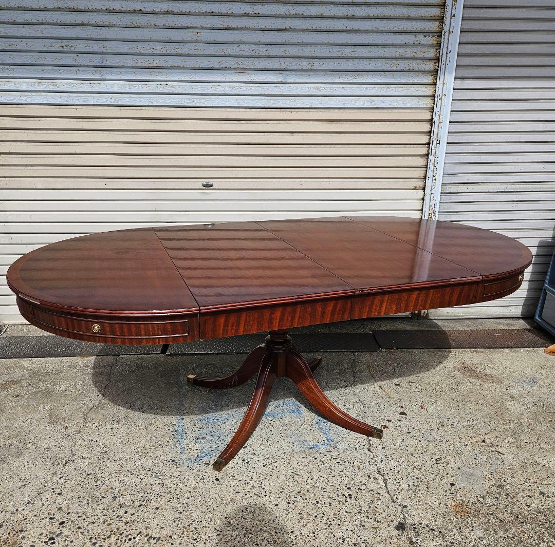 アンティーク マホガニー製 エクステンションテーブル 拡張 ドラムテーブル