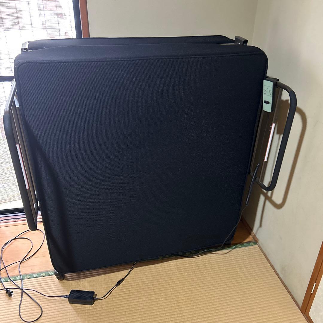 【みなくみ】電動シングル折りたたみベッド ブラック