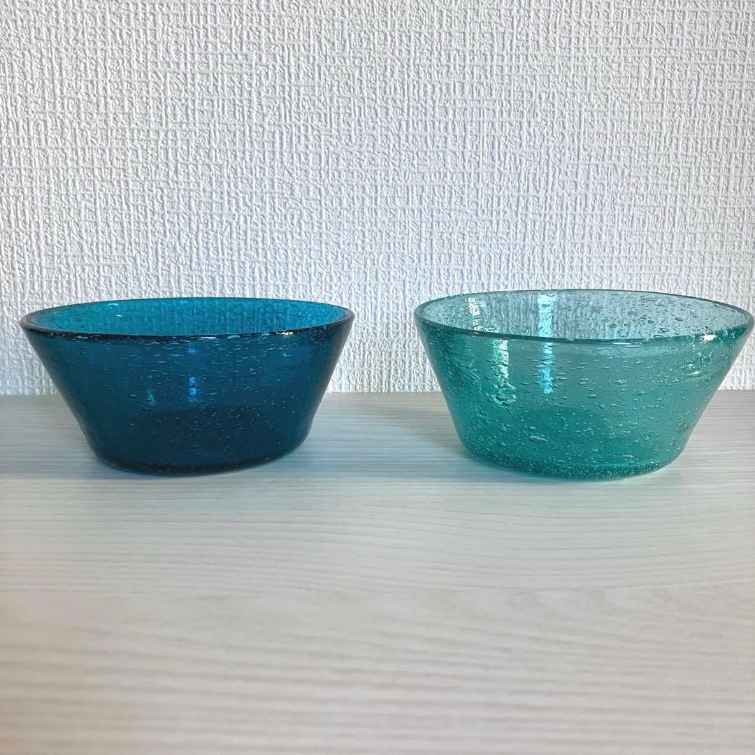 b*n様 【倉敷ガラス】小谷眞三 泡中鉢2点セット