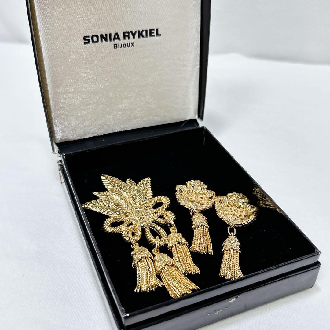 SONIA RYKIEL ソニアリキエル ブローチ イヤリング 2点 まとめ
