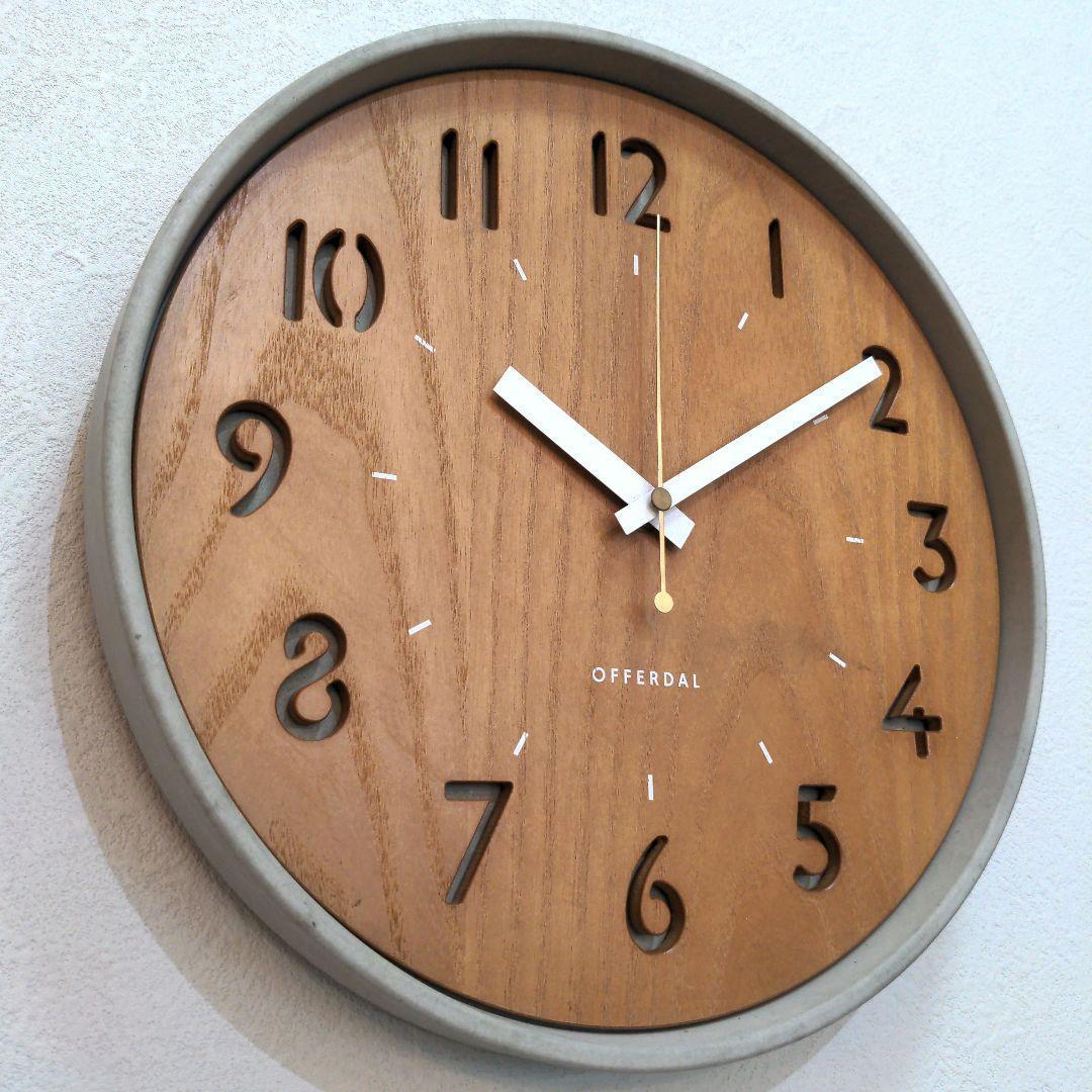 【新品】 インターフォルム コンクレト 掛け時計 CL-4062