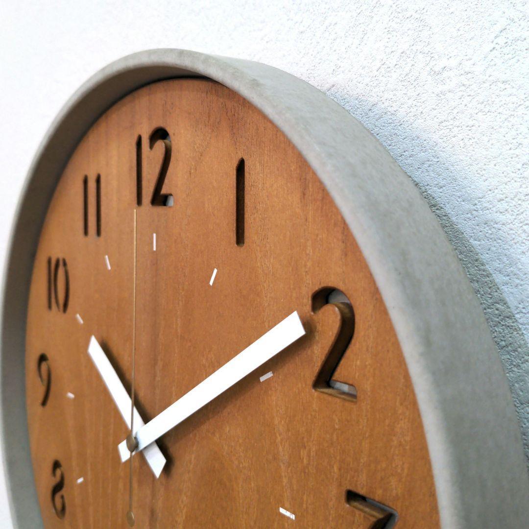 【新品】 インターフォルム コンクレト 掛け時計 CL-4062